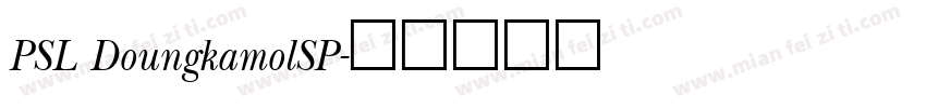 PSL DoungkamolSP字体转换